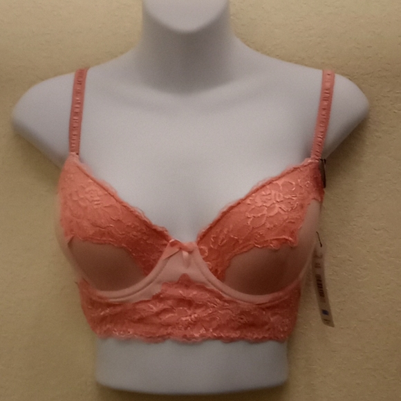 Rene Rofe Pink Lace & Satin Bra - Picture 4 of 16